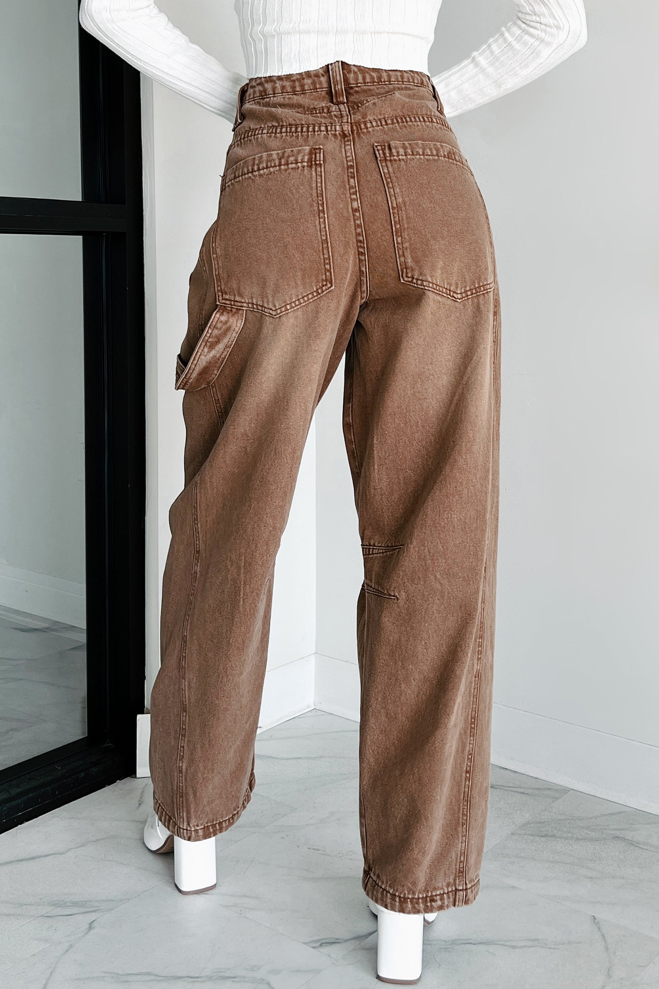 Zander Utility Baggy Jeans (Brown)