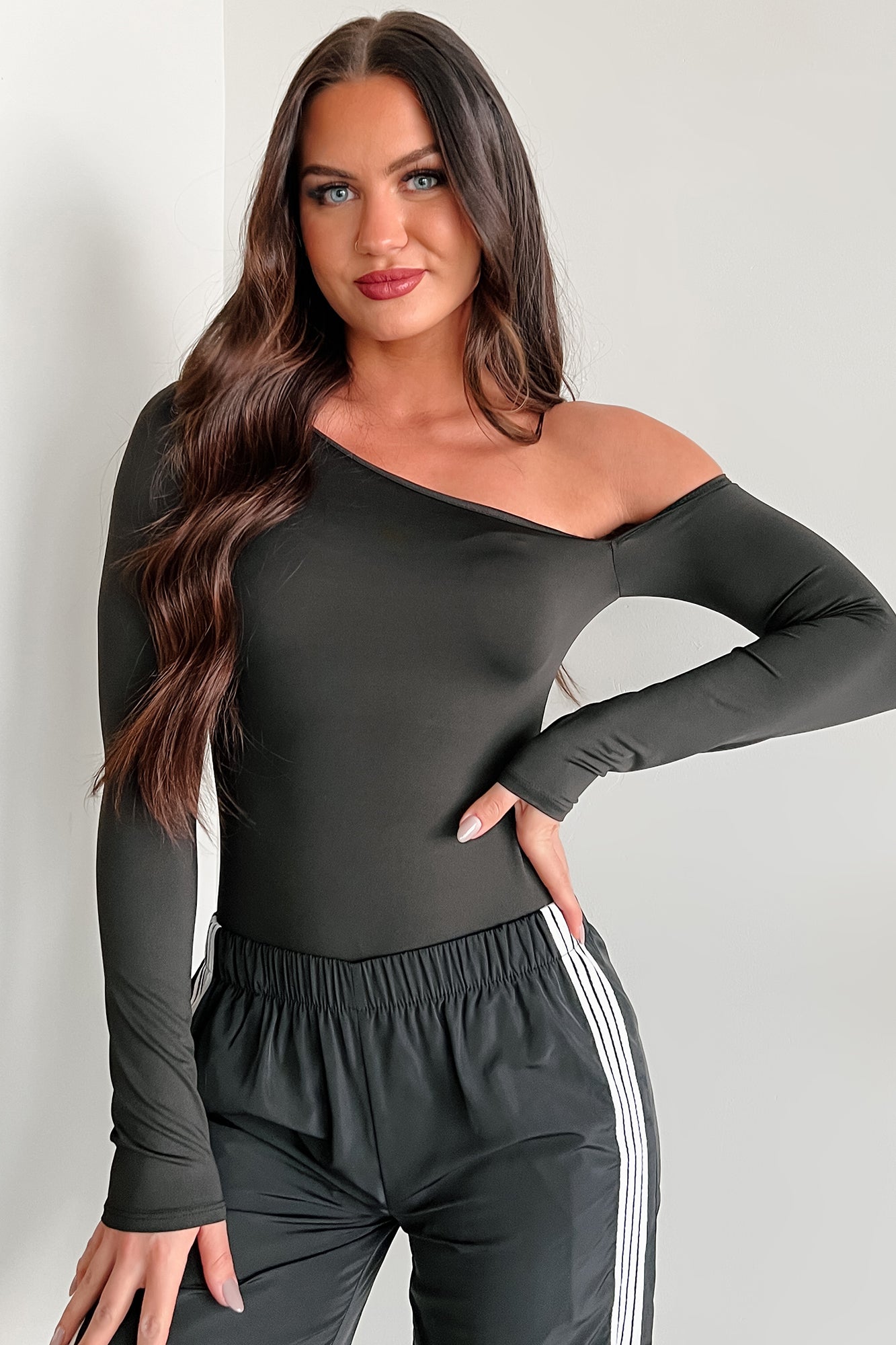 Simple Standards Asymmetric Bodysuit (Black)